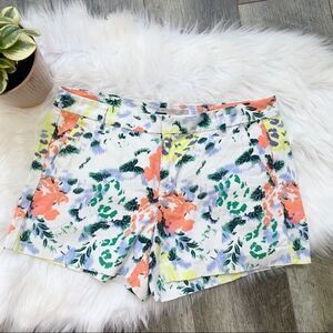 GAP Vibrant White Floral Print Cotton Shorts 4